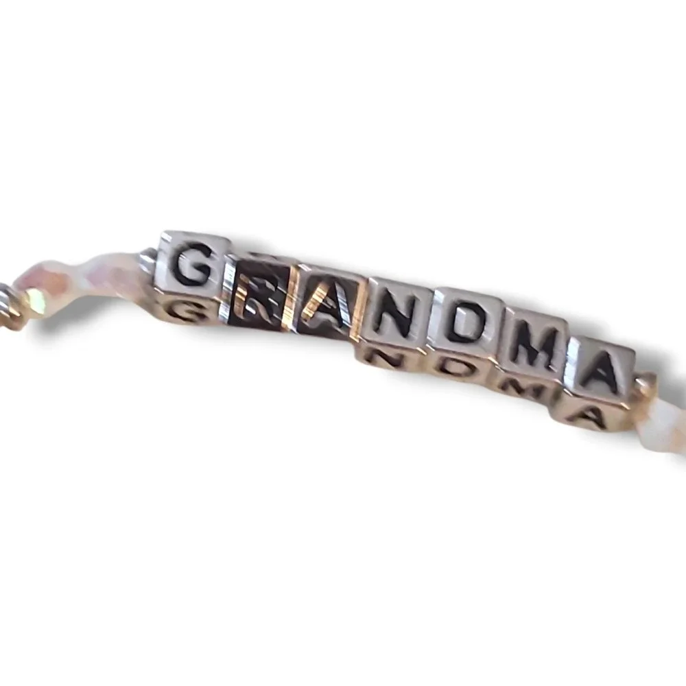 Little Words Project‎ GRANDMA Beaded Stretch Bracelet Crystal Gift Inspirational